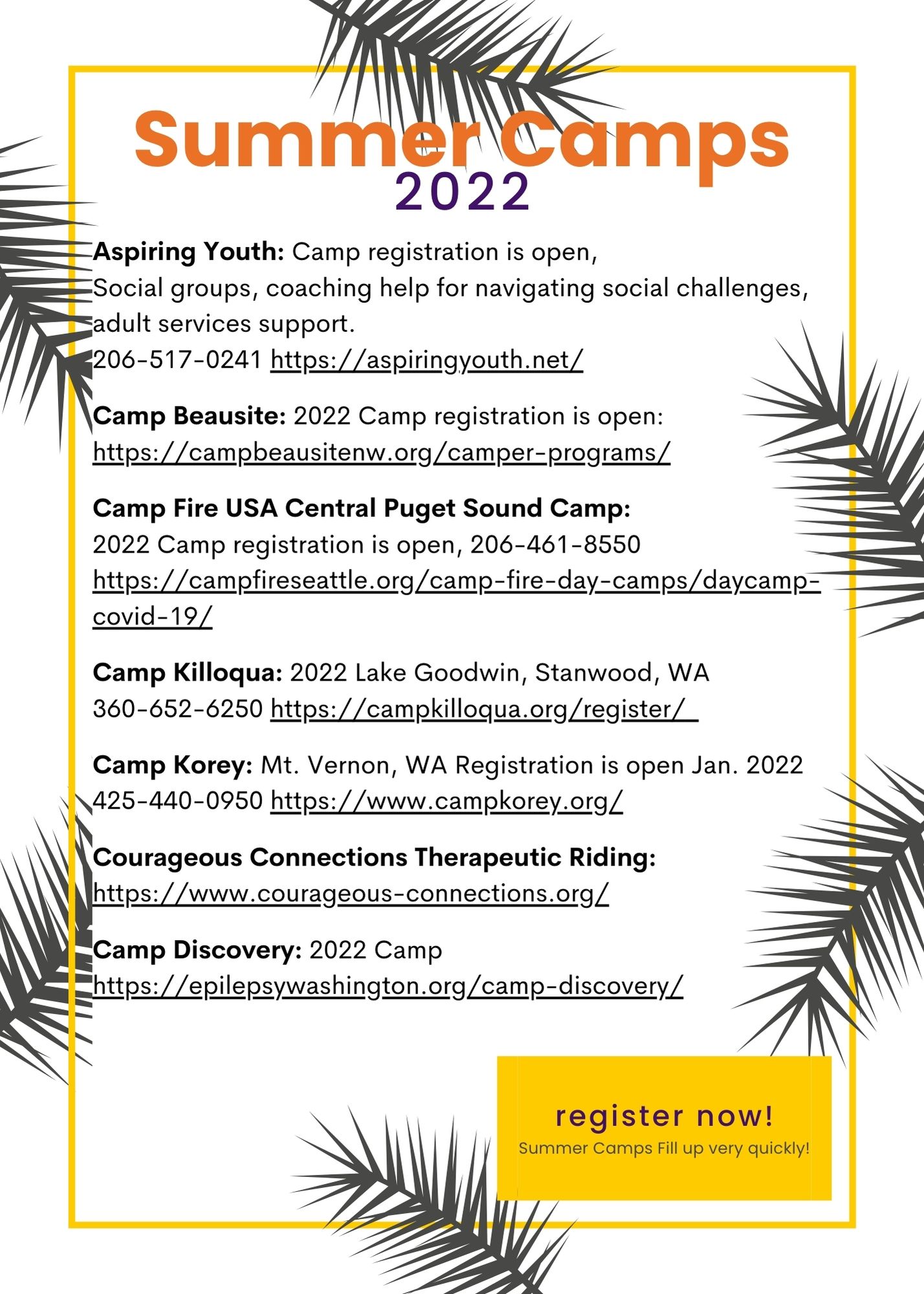 2022 Summer Camps